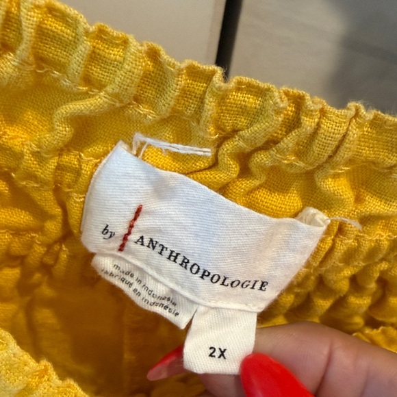 Anthropologie Somerset  Yellow wide
Leg smocked
Waist pants - Picture 3 of 4